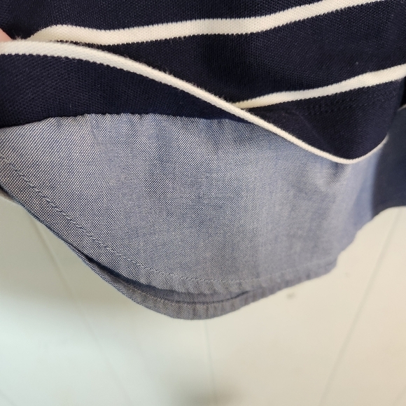 Tommy Hilfiger Blue Striped Layered Polo Size XL Anchor - Picture 6 of 16